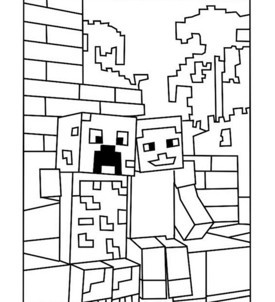 Minecraft Creeper kolorowanki